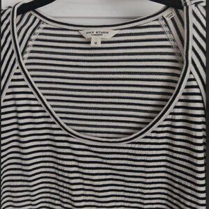 Black/White Striped Top